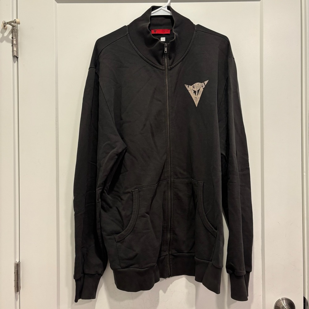 Dainese Motorcycle Full Zip‎ Sweater Black Enjoy Every Road Graphic Jacket XL